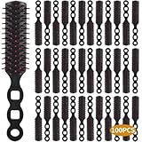 Anjetan 100 Packs Hair Brushes, Anti Entangling Hair Brushes Anti Static Massage Combs, Disposable Plastic Hair Combs for Curly Wet Dry Hair for Homeless, Shelter, Hotel, Nursing Home