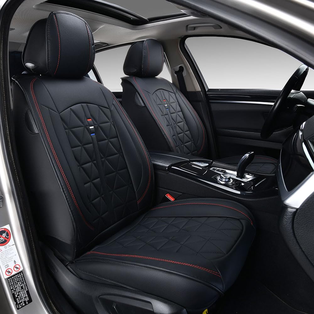 Coprisedili auto 2 pezzi per Audi A1 A3 8P 8V 8L A4 B6 B7 B8 A5 Sportback A6 A7 Q2 Q3 Q5 Q7 SQ5, coprisedili universali in pelle, proteggi sedili auto, accessori auto