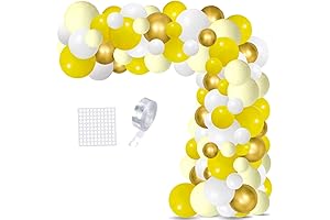 Yellow and White Balloon Garland Arch Kit for Sunny Celebrations