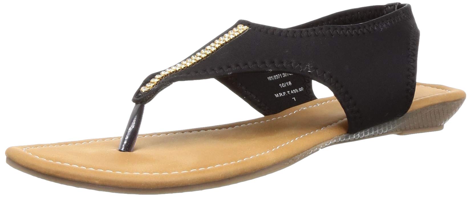 Bata womens SANYA Black Sandal - 3 UK (5616521)