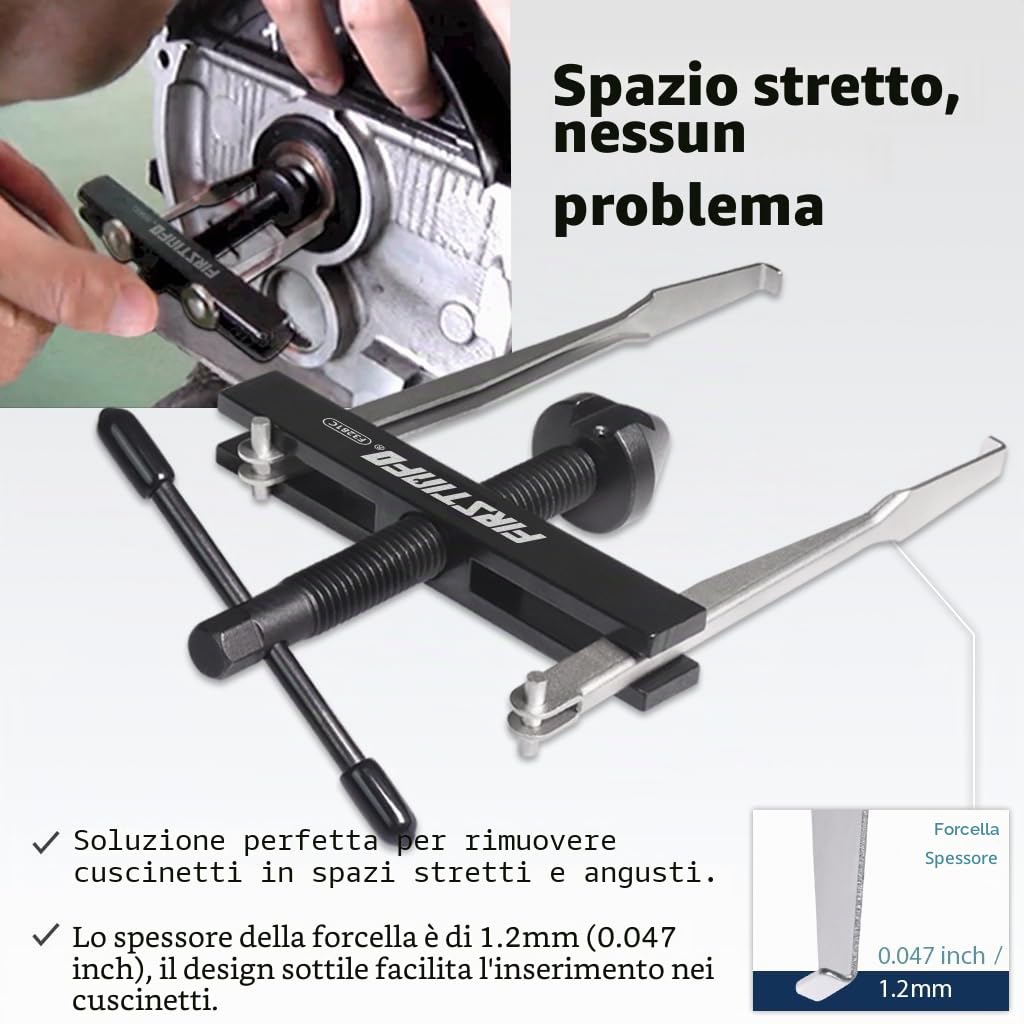 FIRSTINFO F3281C | Estrattore paraolio per Albero Motore e Albero a camme con 2 Coppie di Ganci