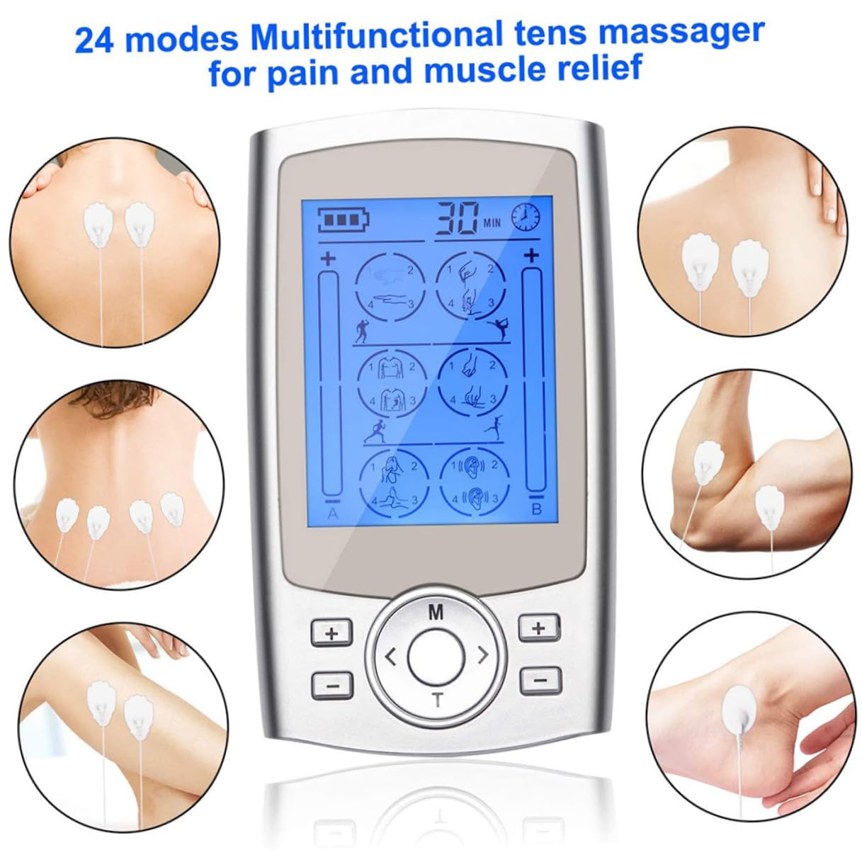 Masajeador Eléctrico Corporal de 24 Modos para Espalda y Hombros