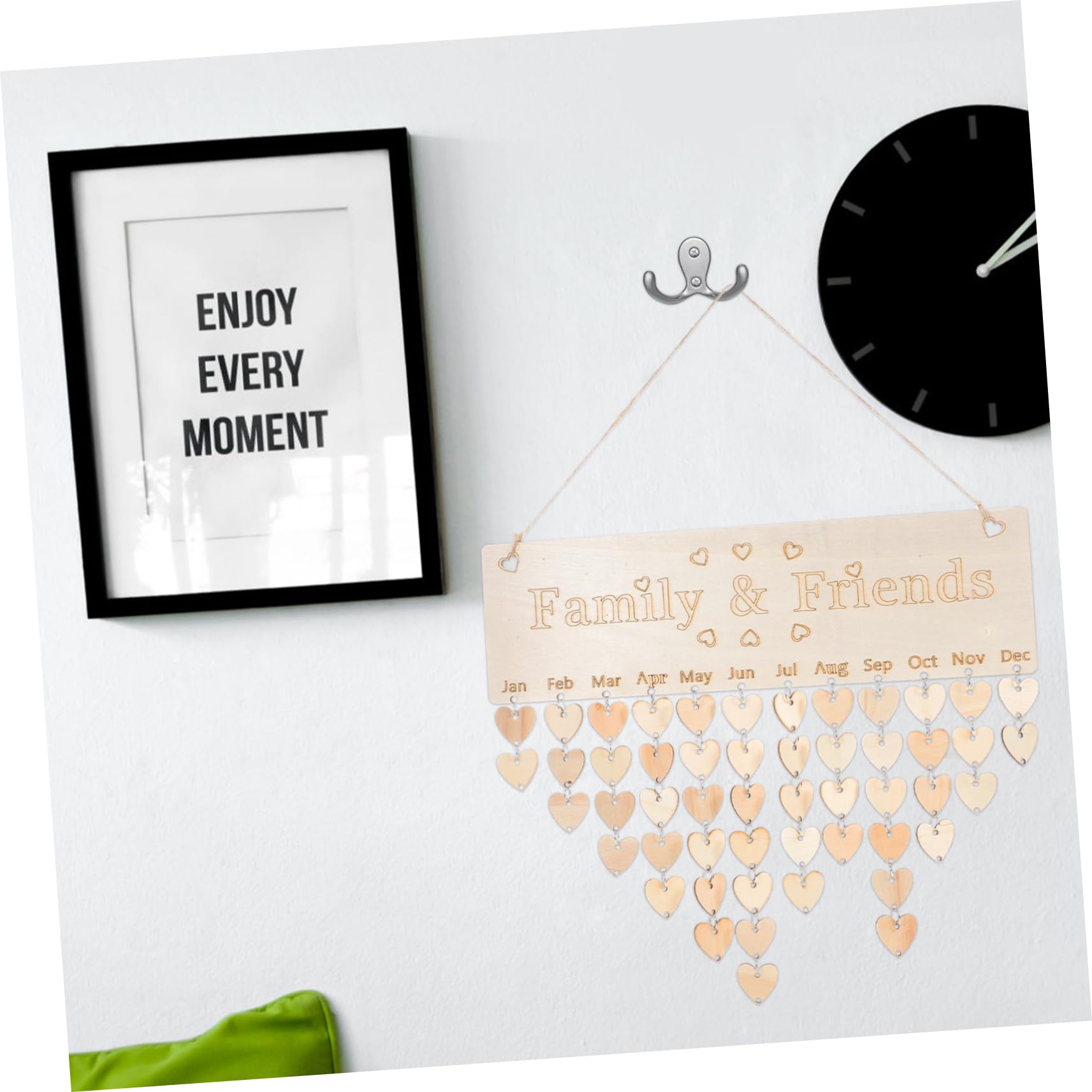 SHINEOFI 5sets Calendario Di Compleanno Legno Per Famiglia e Amici Decorazione Da Parete Per Festeggiamenti Speciali Facile Da Montare e Personalizzabile Per Famiglie Numerose