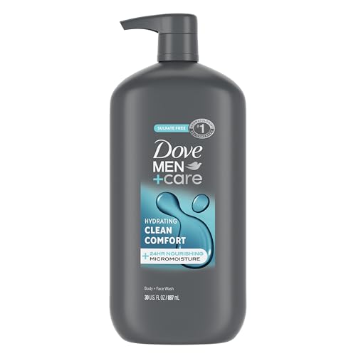 Dove Men+Care Body and Face Wash Hydrating Clean Comfort Men’s Body Wash with 24-Hour Nourishing Micromoisture Technology 30 oz