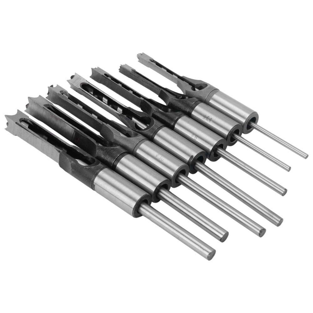 Punta Da Trapano Per Foro Quadrato Per Legno Punta Da Trapano Per Foro Quadrato 45 Foratura Per Mortasatura In Acciaio Strumenti Per La Lavorazione Del Legno 7 Pezzi Set Di Scalpelli Per Mortasatura