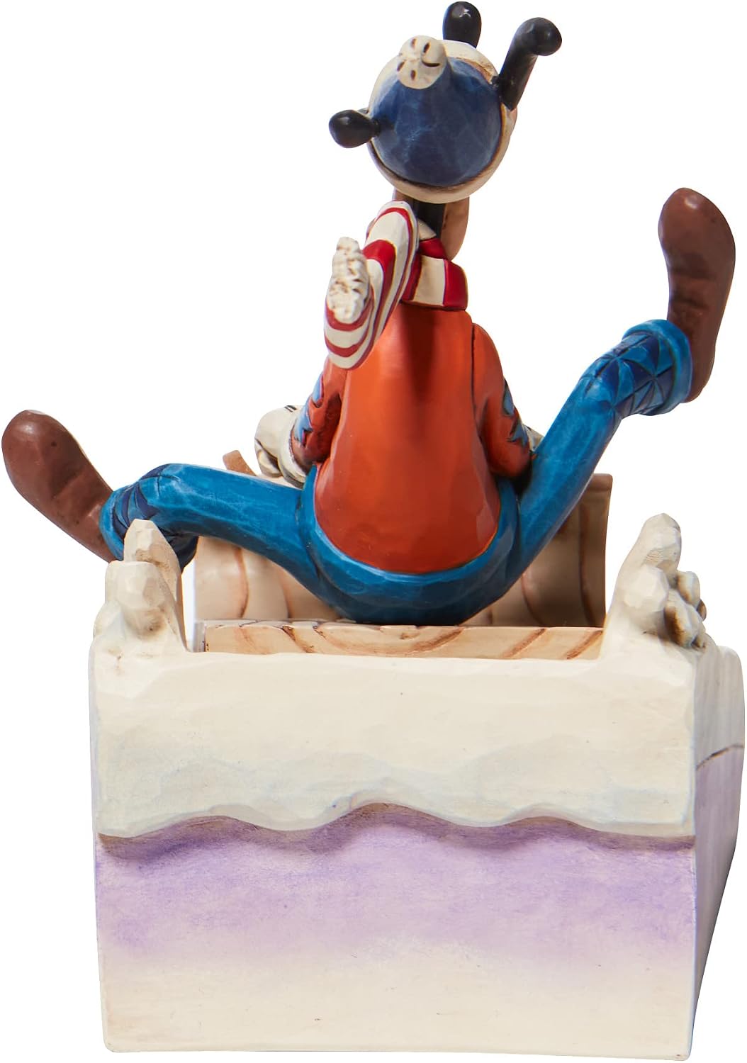 Enesco Disney Traditions by Jim Shore Goofy Sledding Wild Ride Figurine, 5.5 Inch, Multicolor