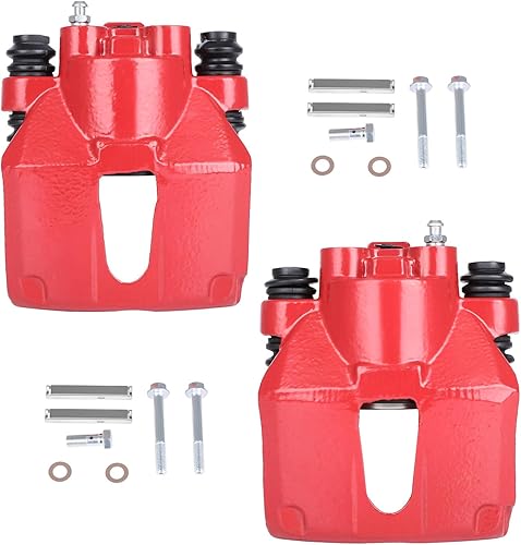 SCITOO Pinzas de freno traseras izquierdas+derecha sin soporte 18-4678 18-4679 rojo compatible para Ford 1997-2004 para Lincoln 1998-2011 disponible en Yaxa Peru