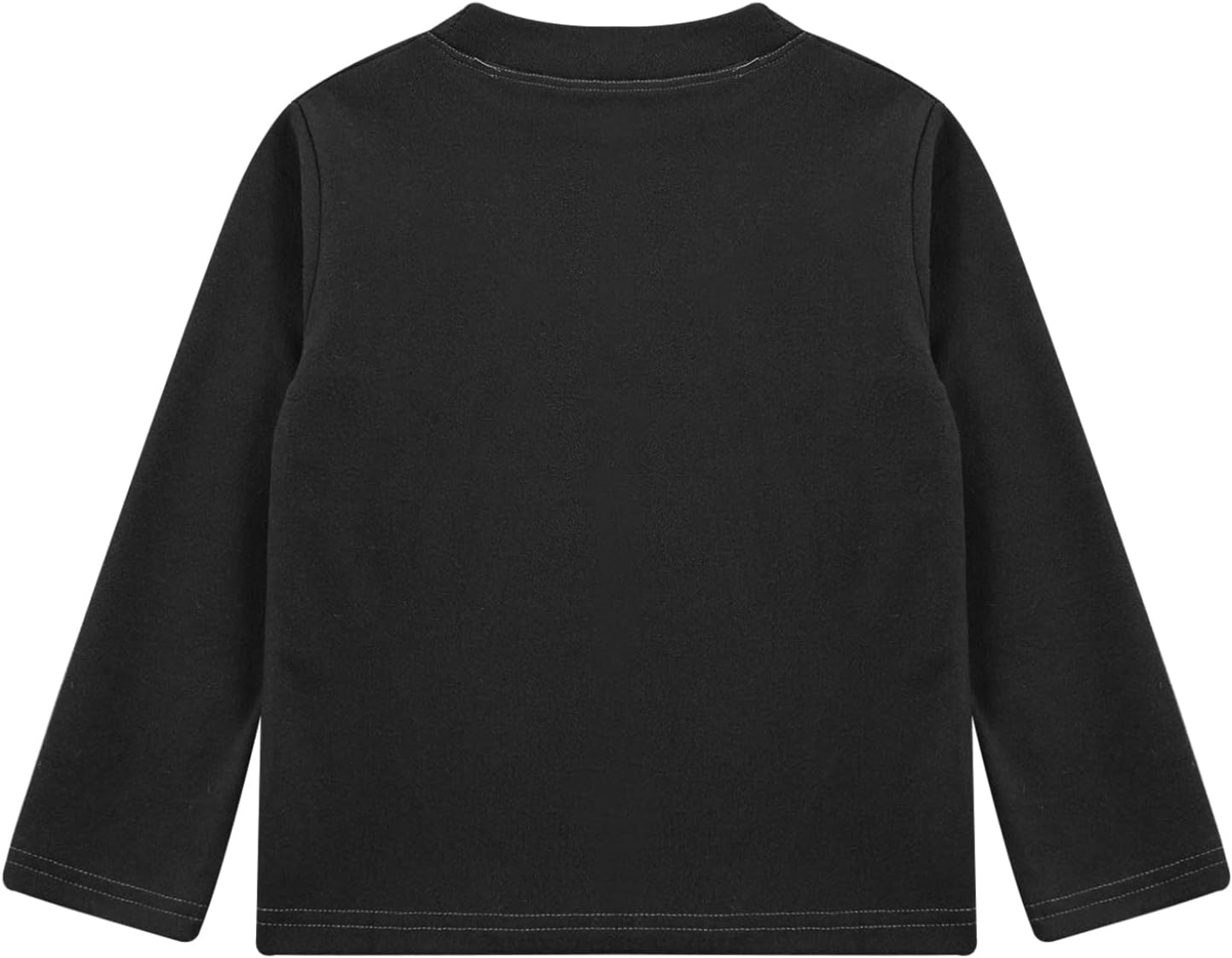 Mufeng Kids Boys Girls Letter Print Cotton Pullover Sweatshirt Long Sleeve Mock Neck Thermal Underwear Tops Undershirts