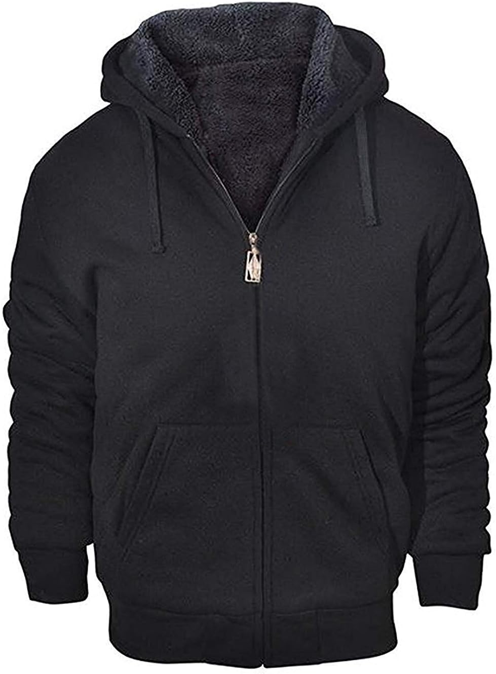 GEEK LIGHTING Hoodies for Men Heavyweight Fleece Sweatshirt – Full Zip Up Thick Sherpa Lined