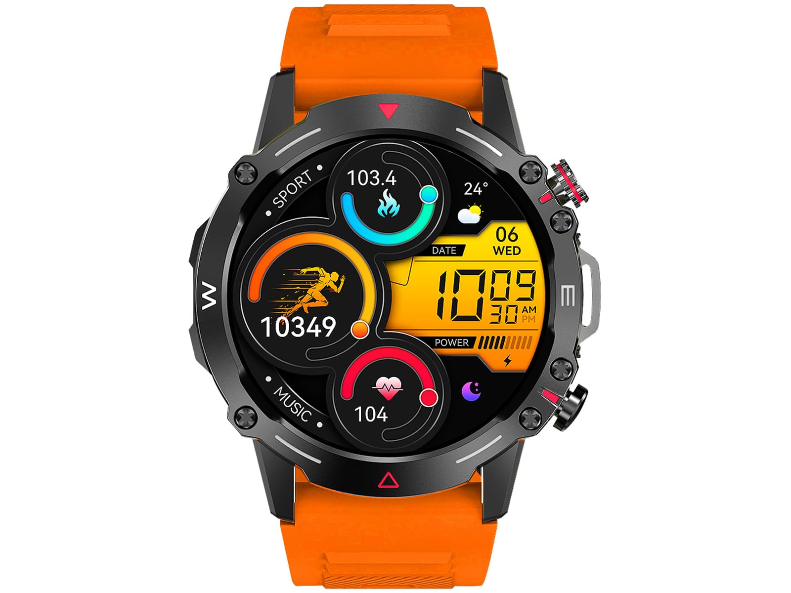 Trevi T-FIT 510 A Smarwatch z funkcją bezprzewodowego połączenia, duży wyświetlacz AMOLED 1,43", inteligentny zegarek do kontroli aktywności fizycznej i stanu zdrowia, monitorowanie snu,