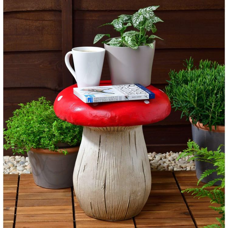RA Home store® Just In Time For Summer With This Gorgeous Solid Plant Stand, Beautiful Addition To Your Garden (Toadstool)