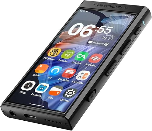 Miniatura 5 de HiBy Reproductor de audio digital M300 con altavoz integrado, sistema operativo Android 13, Bluetooth, WiFi, FM, PCM768k, DSD256, 32 GB (negro)