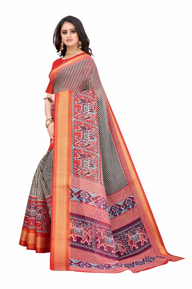 Image of Tarshika Women's Jacquard Linen Saree