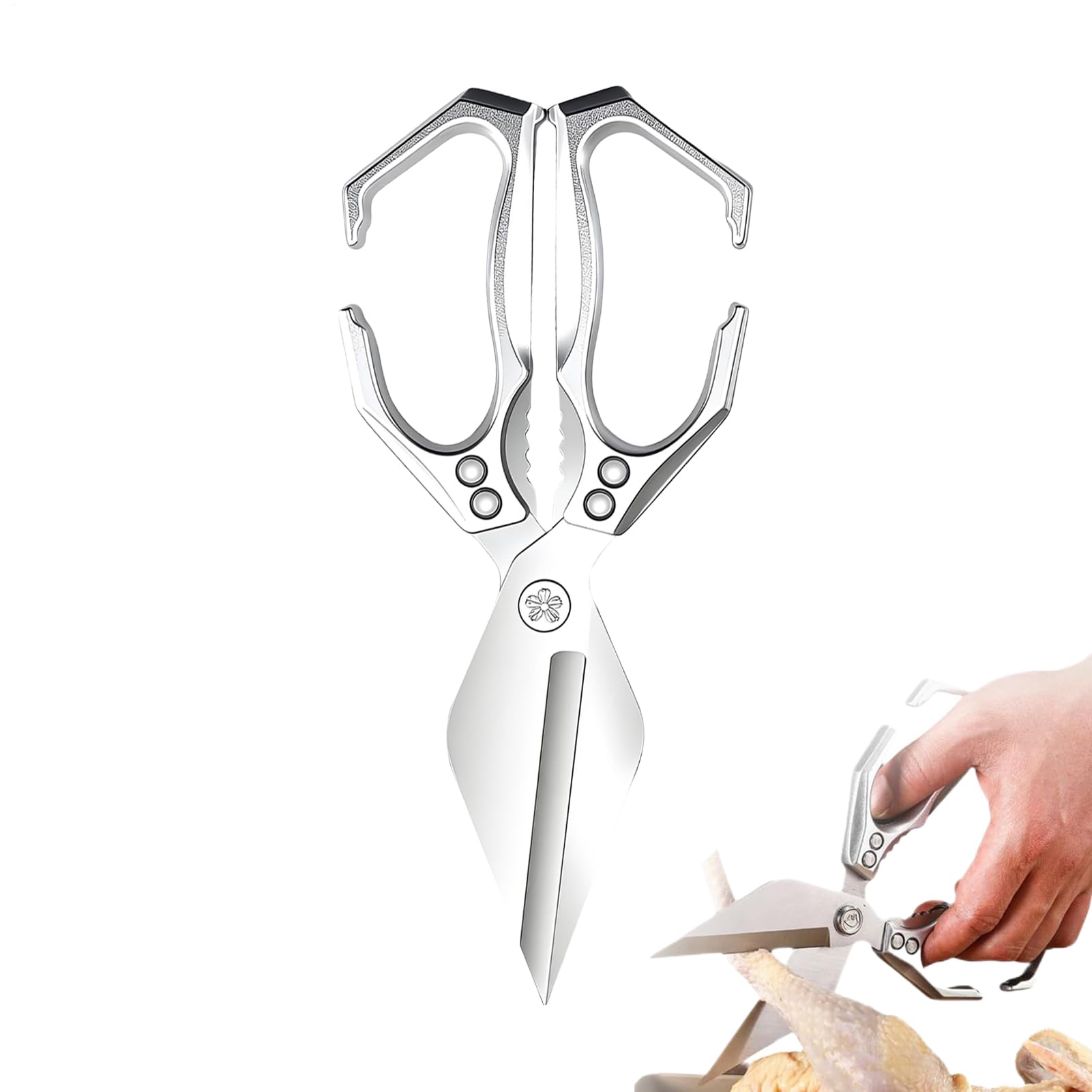 Ciseaux de cuisine pour aliments viande légumes et os de poulet en acier inoxydable