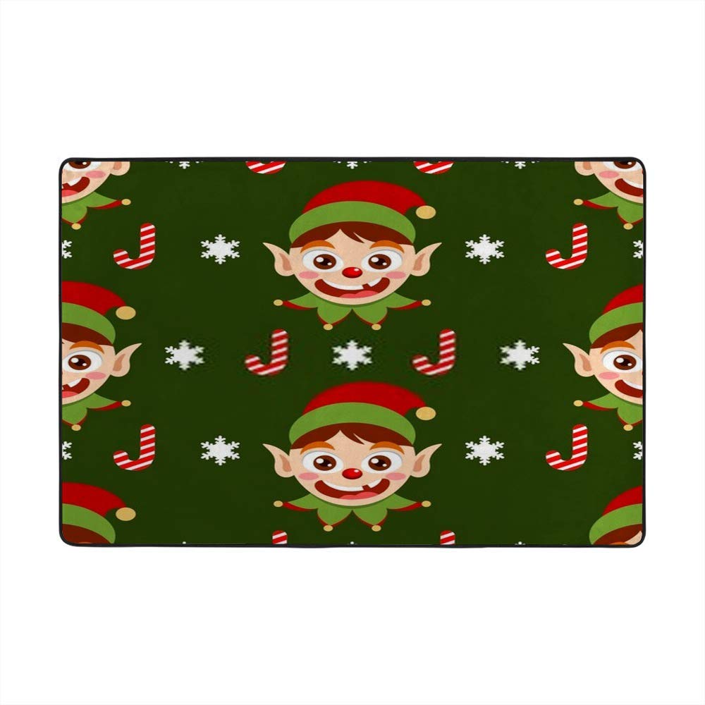 Tapis de Noël Clown vert grand format pour réchauffer les sols froids du salon