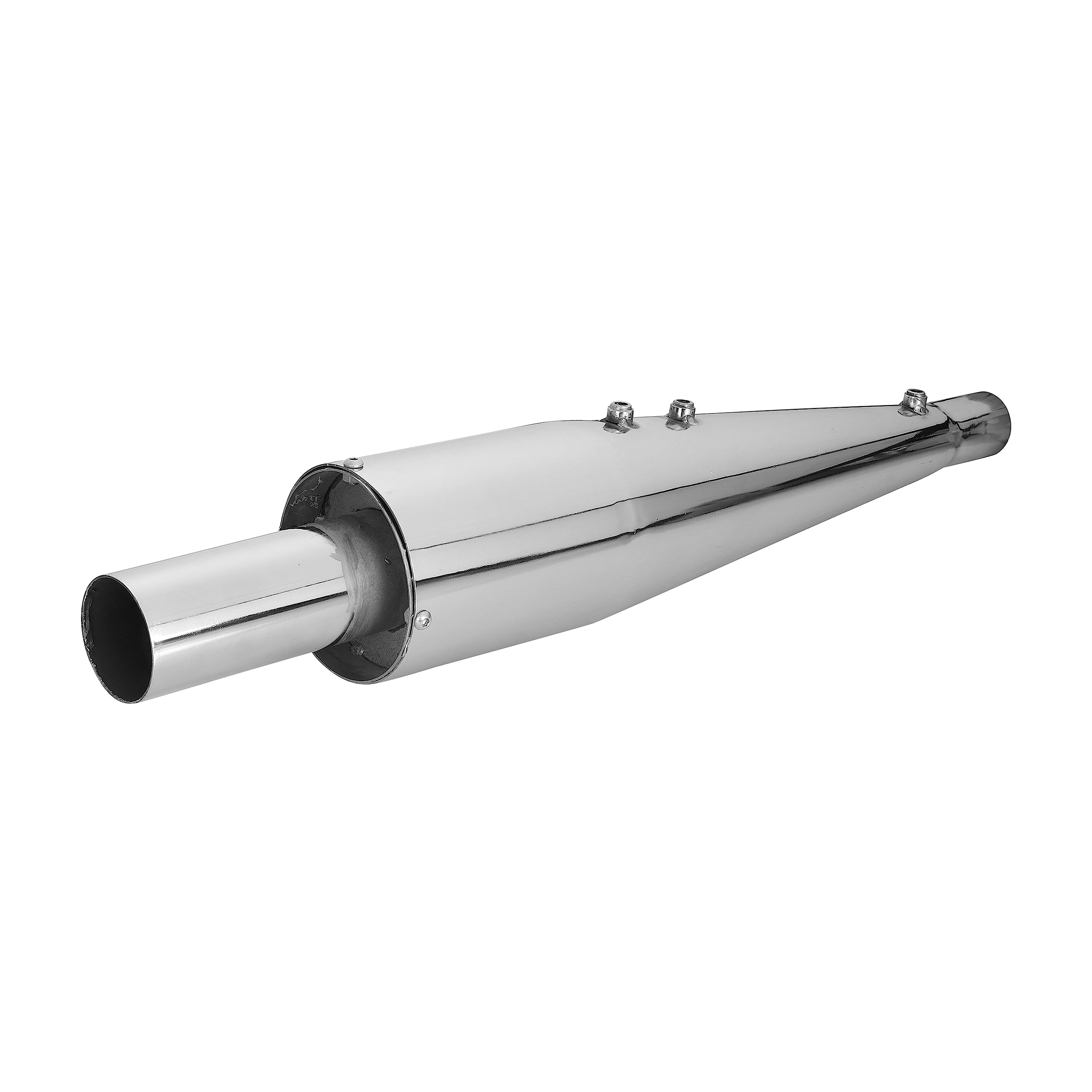 WORDZ Wild Boar/Wildboar Glasswool Exhaust Chrome silencer for Bike Bullet Electra Delux Full Exhaust System-image-33