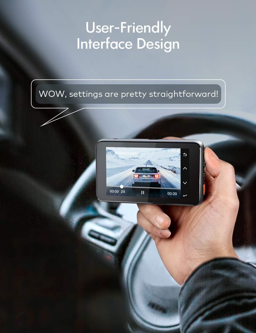 Real Infrared Night Vision features of the dash cam, highlighting 8 IR Lights, Starvis Sensor, and WDR