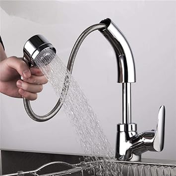 Domestic Faucets High Black Spray Painting Basin Taps Bathroom Water Tap Crane Tap With Aerator 360 Free Rotating Qi Xian Pull Out Tap Amazon Com
