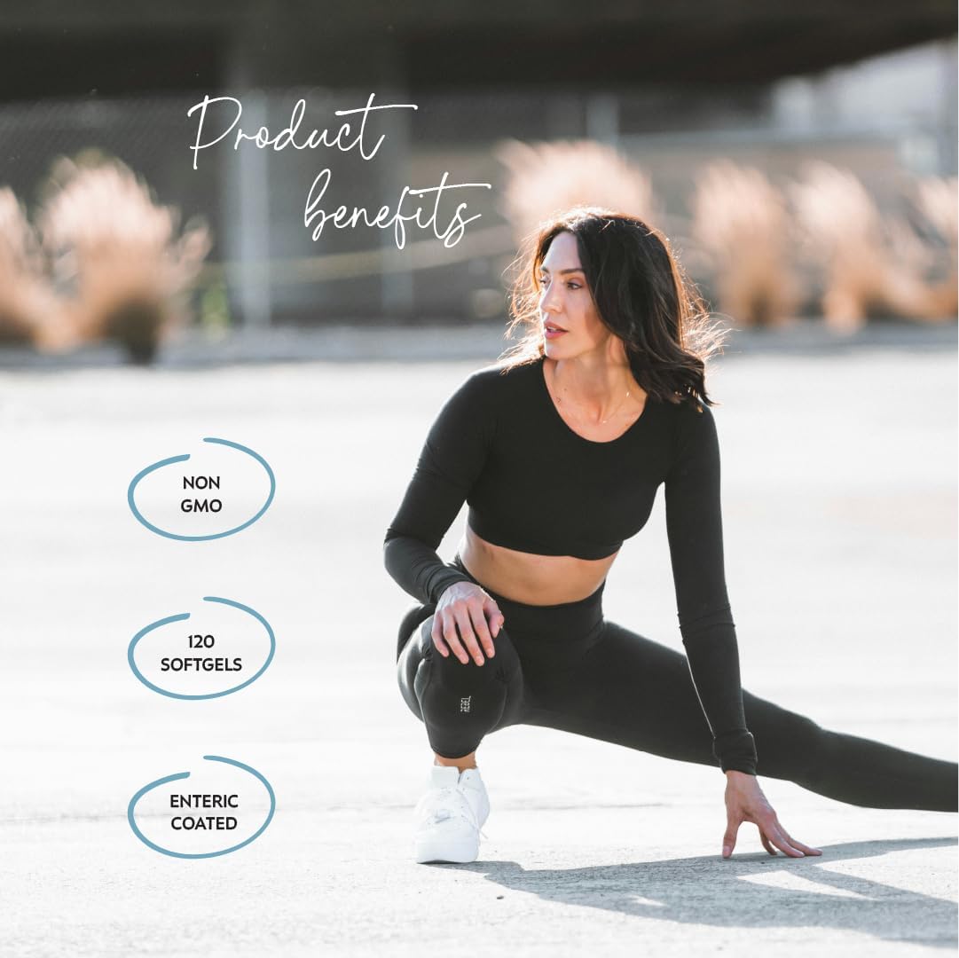 Earth's Splendor Fish Oil Supplement, 120 Softgels, 500mg EPA / 250mg DHA 1000mg, Enteric-Coated, 4 Month Supply