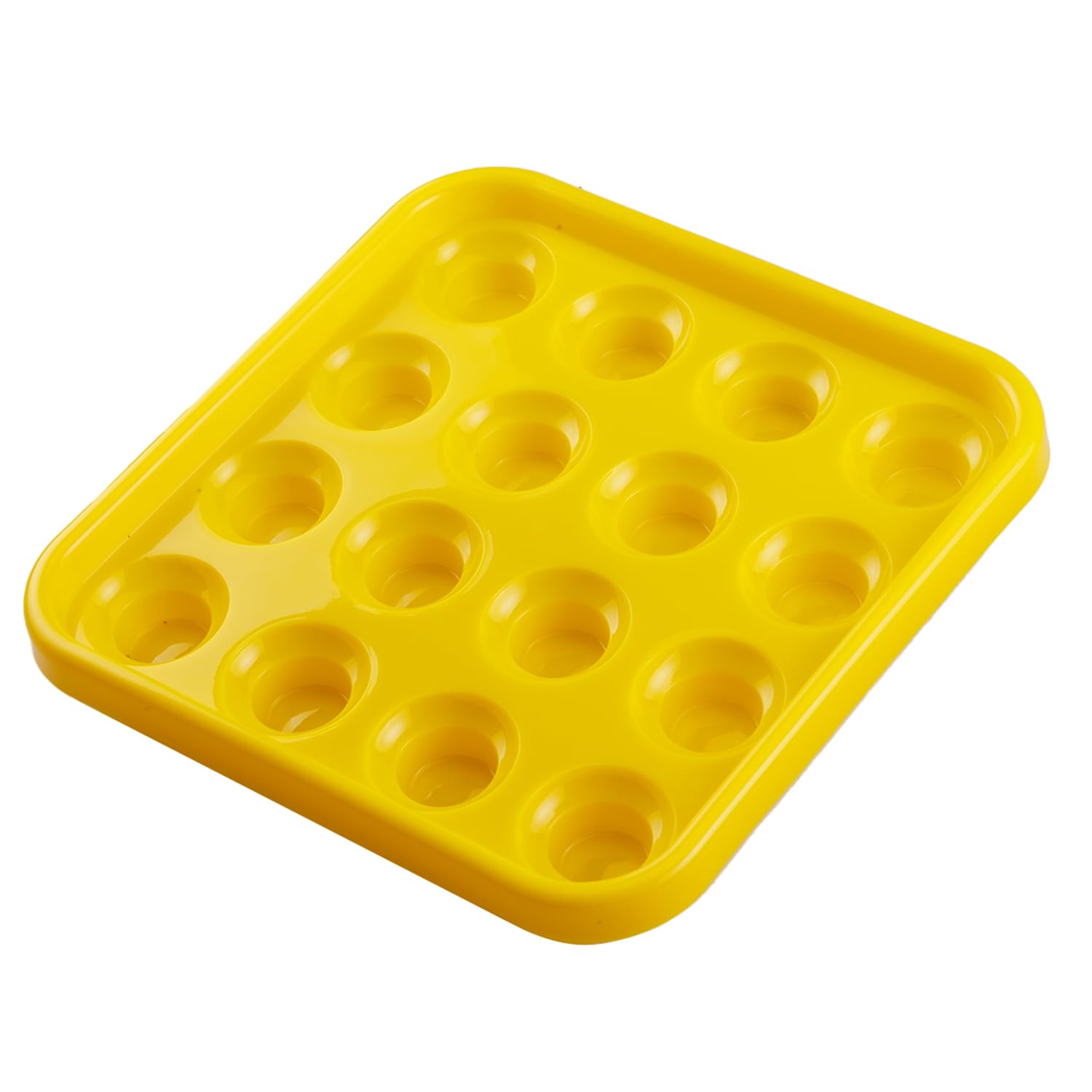 Sinsilvie Standard Billiard Ball Tray, Black Plastic Pool Ball Carrying Tray for Billiard Table, Billiard Ball Storage Holder (Yellow)