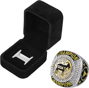 Goat Championship Rings Award Trophy Medal Greatest of All Time Gift for Tournament or League Champion Winner