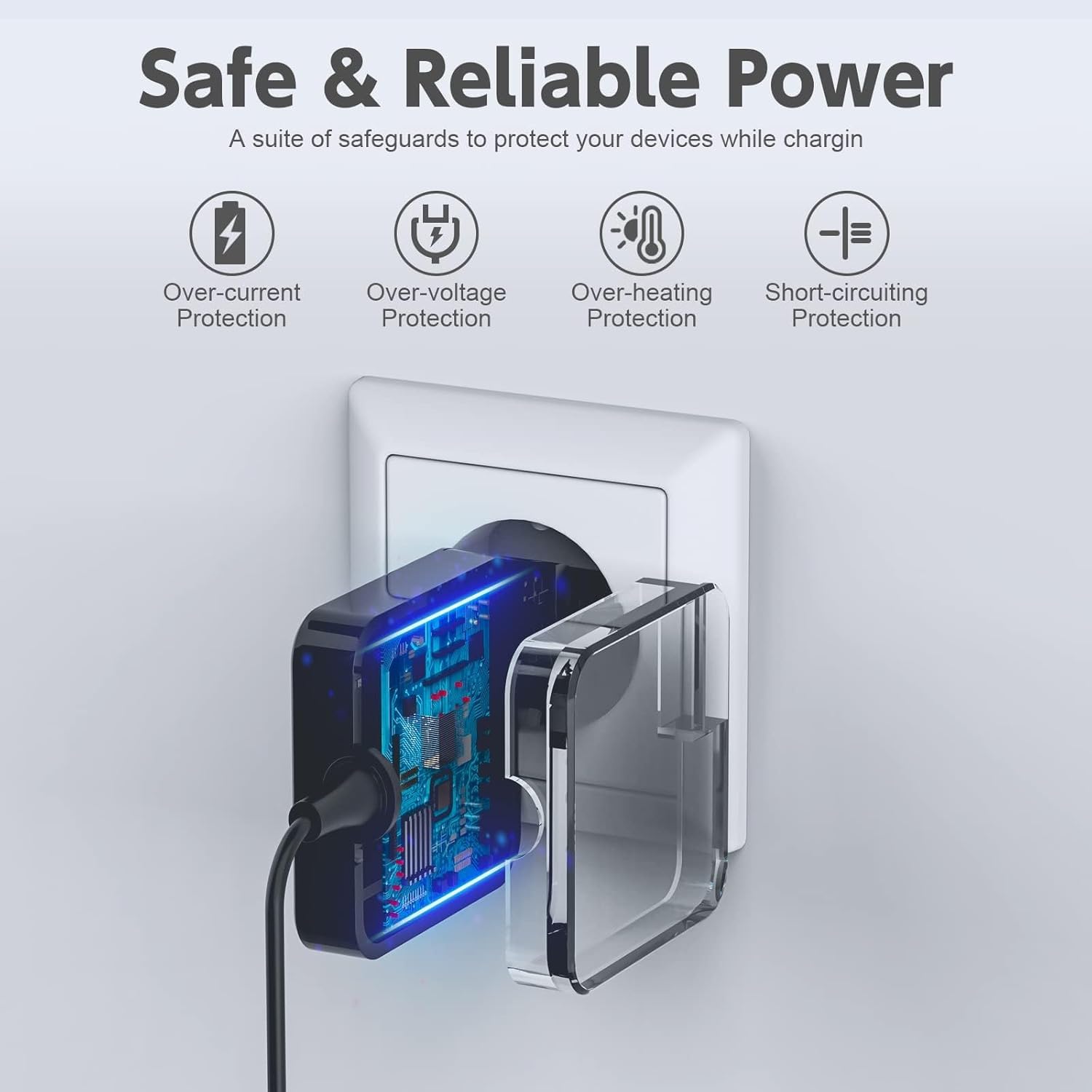 Caricatore Alimentatore USB C Tipo C 65W per Macbook Pro/Air, Lenovo Thinkpad, HP, Asus, Acer, Dell Xps, Huawei Matebook, Xiaomi Air, Samsung Chromebook Pro PC Portatile Notebook Cavo Alimentazione