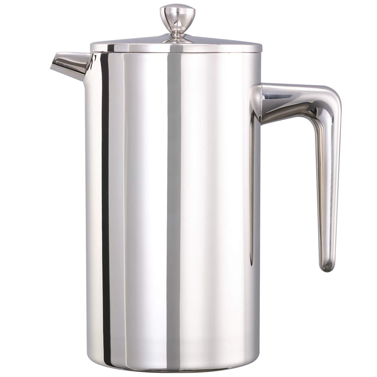 Service Ideas PDWSA1000PS Double Wall Coffee Press, Stainless Steel, Polished, 33.8 oz.