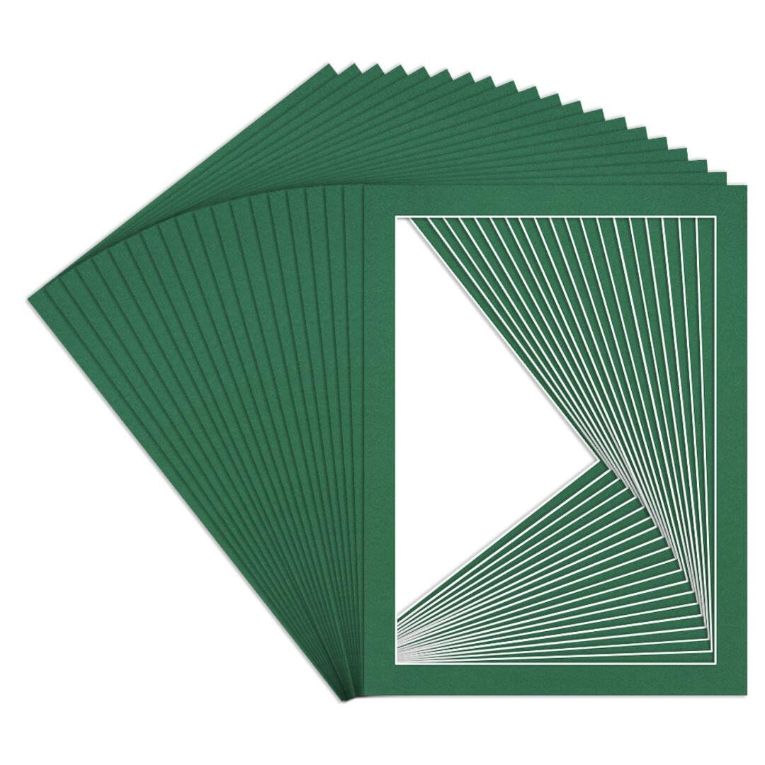 Procut Global 80x60cm Emerald Picture Mounts to Fit 70x50cm Aperture - Precision Cut Cardboard Photo Mount - Ideal for Frames, Prints, Artwork & Certificates - Sizes & Colours Available - 20 Pack