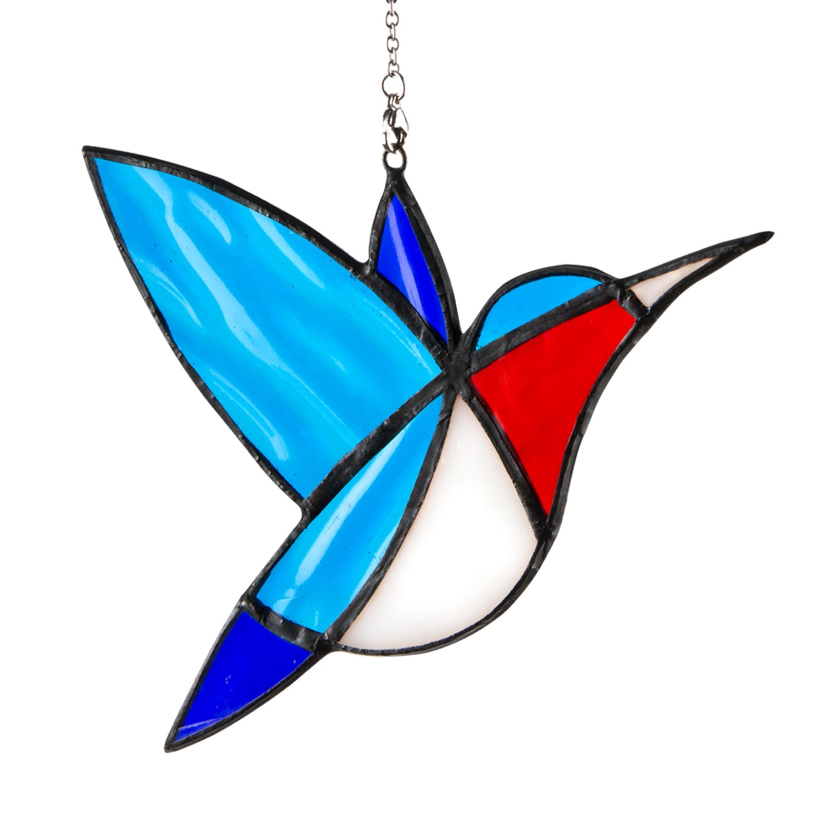 Stained Glass window hanging Hummingbird Handcrafted Tiffany Style Sun Catcher little Bird for garden1-image-19
