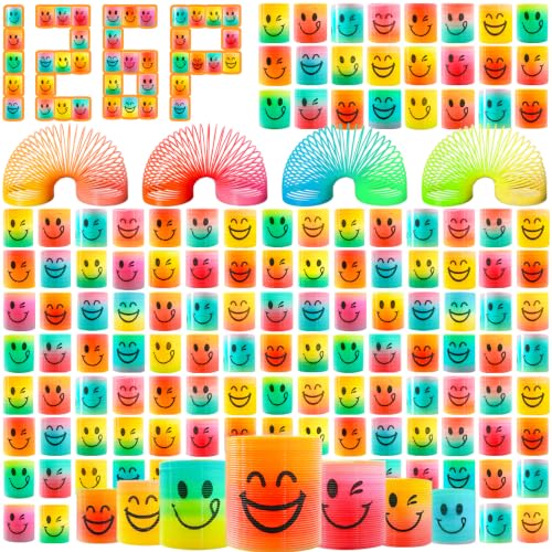 Image of 126 Pack Mini Spring Party Favors for Kids 3-5 4-8,Magic Rainbow Coil Toys