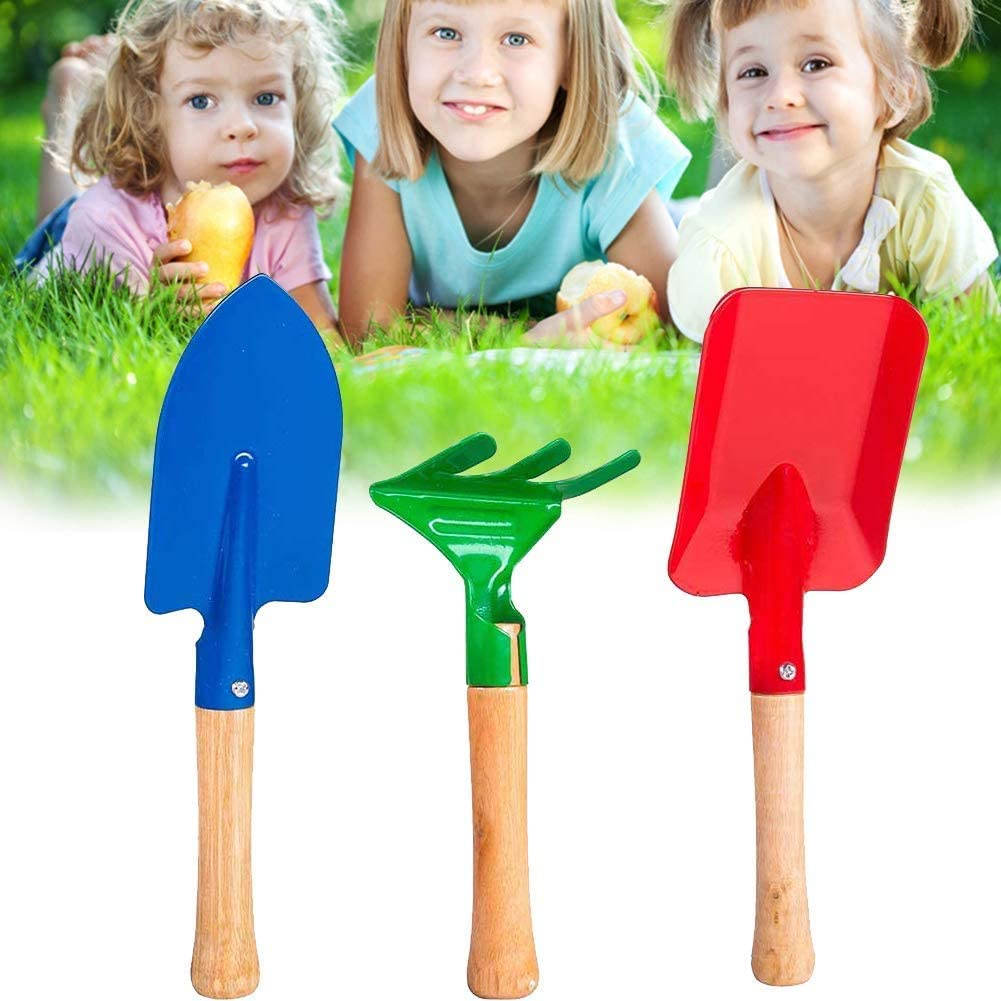 KASBA Kid's Garden Tools Set of 3 Pieces, Garden Tools, Kid's Development Toys, Physical & Mental Growth Toy, Kid's Gardening Toy, Birthday Gifts,Return Gifts for Children's (Trowel, Shovel, Rake) - Image 2 thumbnail