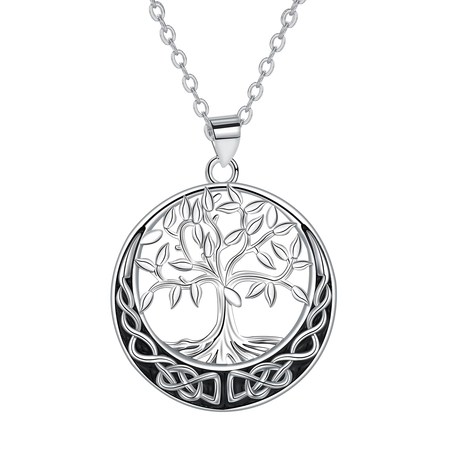 Arrebol Arrebol Collar Arbol de La Vida Plata de Ley 925 Mujer Collar Nudo Celta Para Mujeres Hermana Madre Regalos Originales