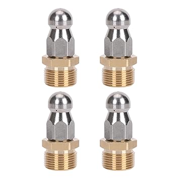 Moxic Jets for Drain Jetting Hose Rotating Button Nose for Drain Pipes Sinks Sewer 15 holes A