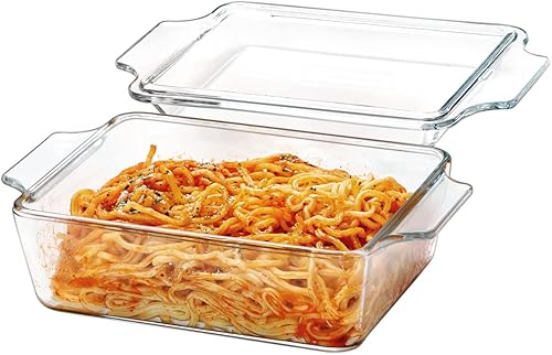 Miniatura 37 de NUTRIUPS 8x8 Baking Dish Square Casserole Baking Dishes with Glass Cover Glass Casserole Dish with Lid Baking Dish Glass Baking Pan for Baking