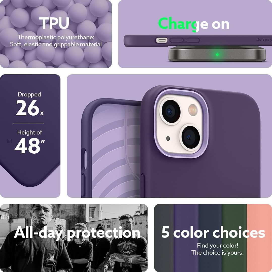 Caseology Nano Pop Silicone Case Compatible with iPhone 13 Case (2021) - Light Violet