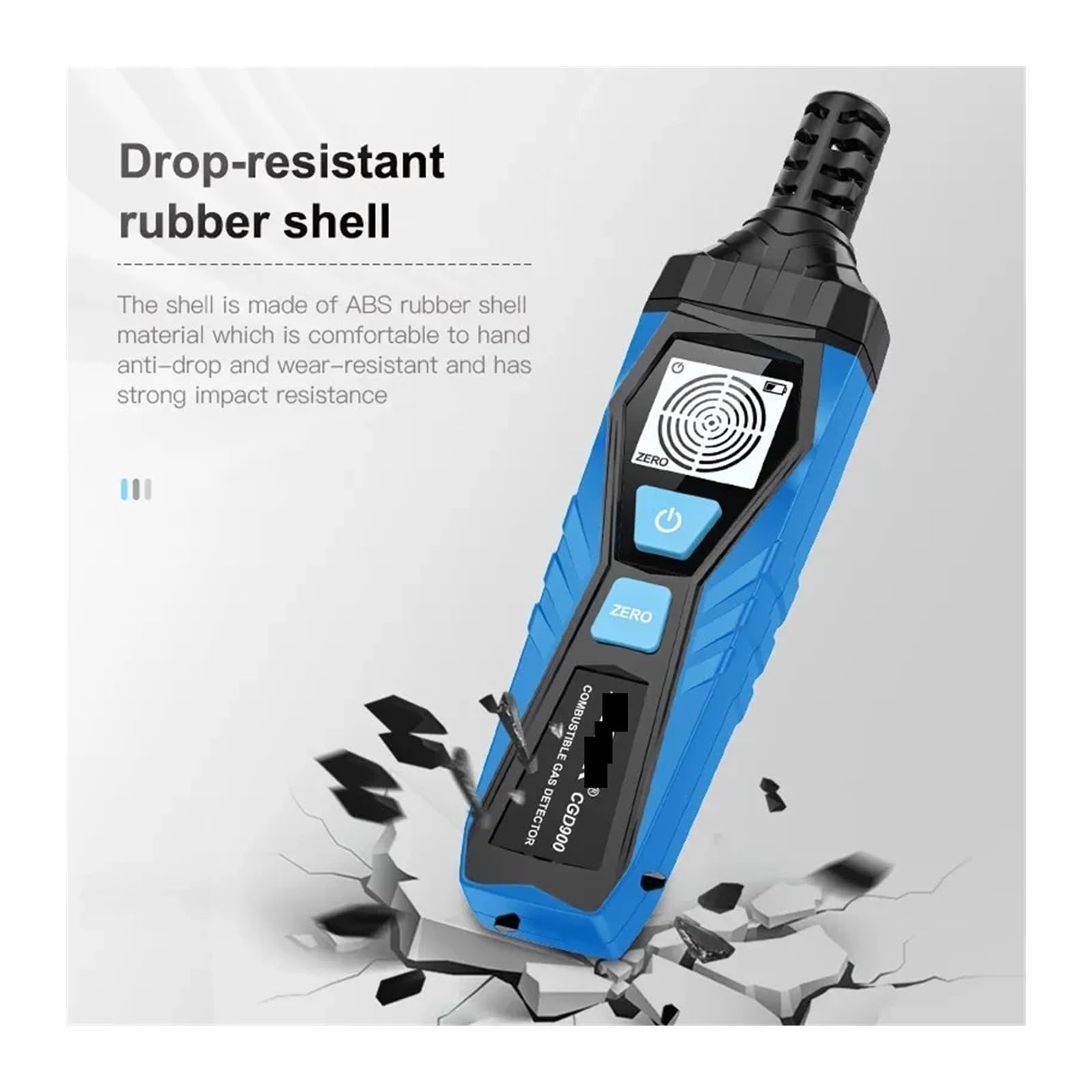 Rilevatore di gas, Rilevatore di perdite gas con LCD CGD900, allarme sonoro e schermo, 0-1000 ppm, rilevatore combustibili, infiammabili, naturali, metano, mini per lavoro, casa