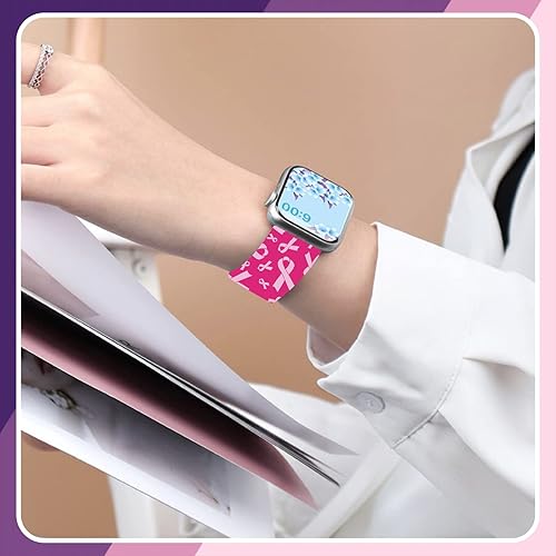 Miniatura 4 de Compatible con Apple Watch Band de 1.496 pulgadas, 1.575 pulgadas, 1.654 pulgadas, 1.732 pulgadas, 1.732 pulgadas, Halloween, día de San Valentín,