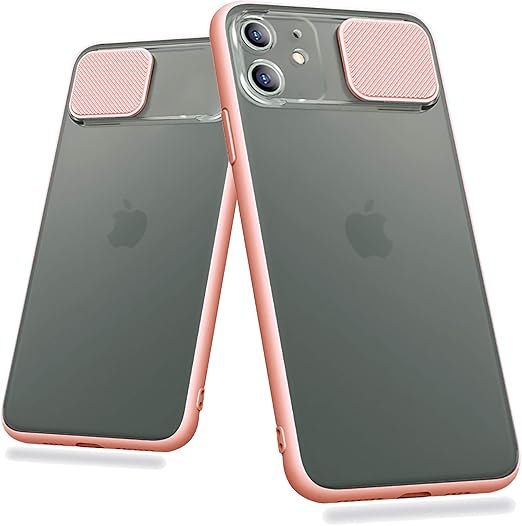 Amazon Com Slide Camera Lens Protection Shockproof Phone Case For Iphone 11 Pro Max Case Color Matte Transparent Cover Pink Iphone11promax 6 5 Inch Cell Phones Accessories