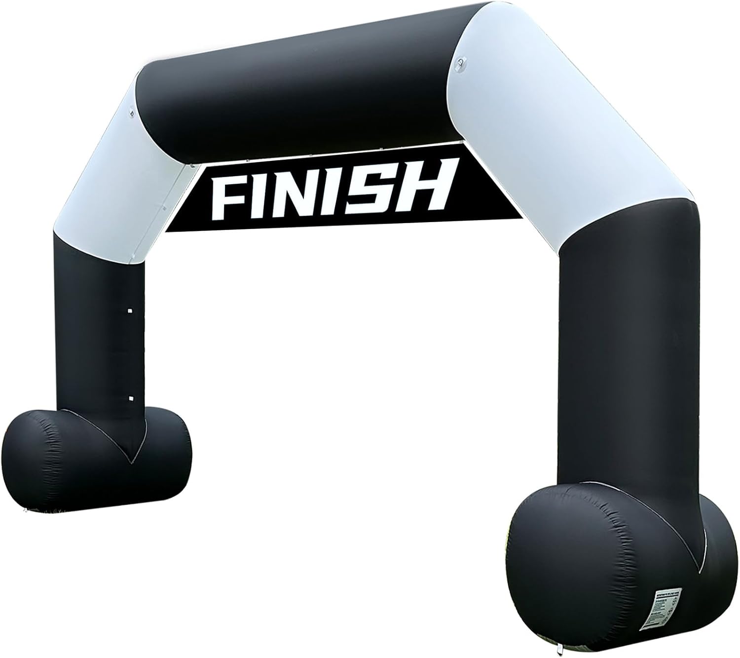OZIS 20FT Inflatable Arch Start Finish Line Inflatable Archway Built in 150W Blower, Hexagon Inflatable Archway Outdoor for 5k Race Arch Outdoor Advertising Commerce（Black & White ）