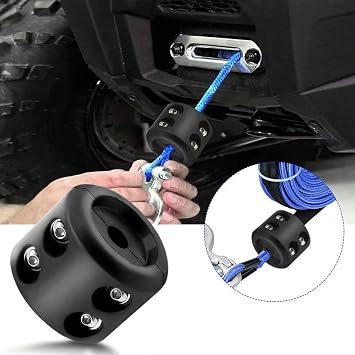 Rubber Winch Cable Stopper Hook Saver for Truck UTV ATV, Anti-Slip Noise Reduction Protector Prevents Gear Damage, Install