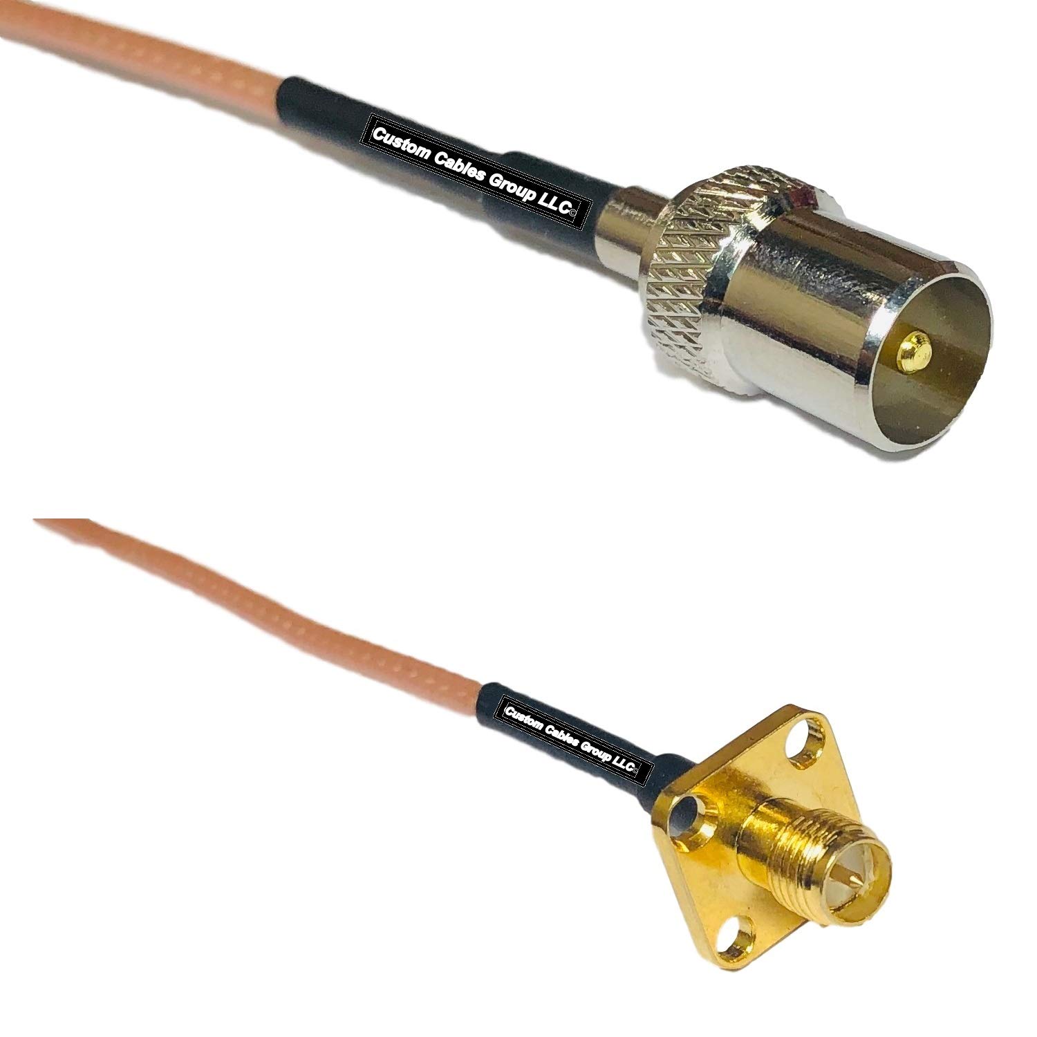 6 feet RG316 DVB TV Pal Male to RP-SMA Female Flange RF Pigtail Coaxial Cable