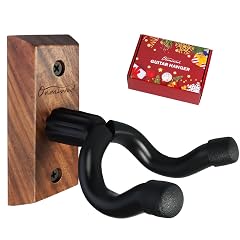 Guitar Wall Mount Black Walnut Wood Guitar Hanger U-Shaped Guitar Wall Hanger Mount Guitar Holder Hook Stand Wall