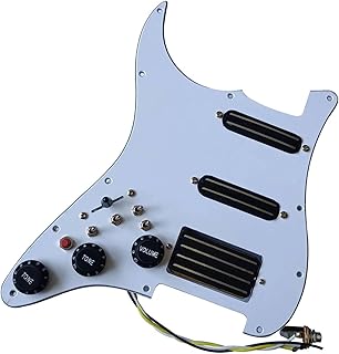 Left-hand SSH Prewired Loaded Pickguard With Dual Hot Rail High Output Pickups Set For Electric Guitar Accessories guitar pickguard pickup