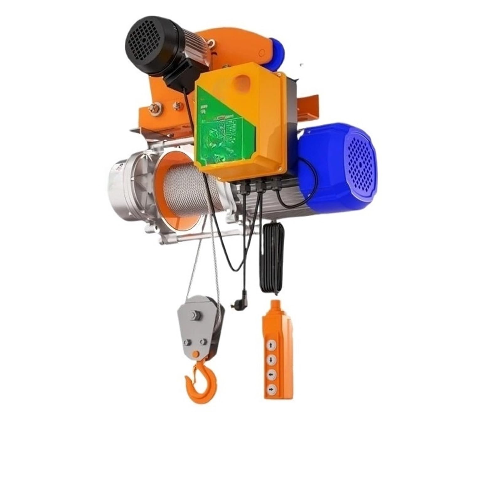 Elektro-Seilzug Hebezeug Mit 220-V-Winde, Elektrische Hebekräne 380-V-Haushaltskran Laufkatze(220v-1 ton-12m B)