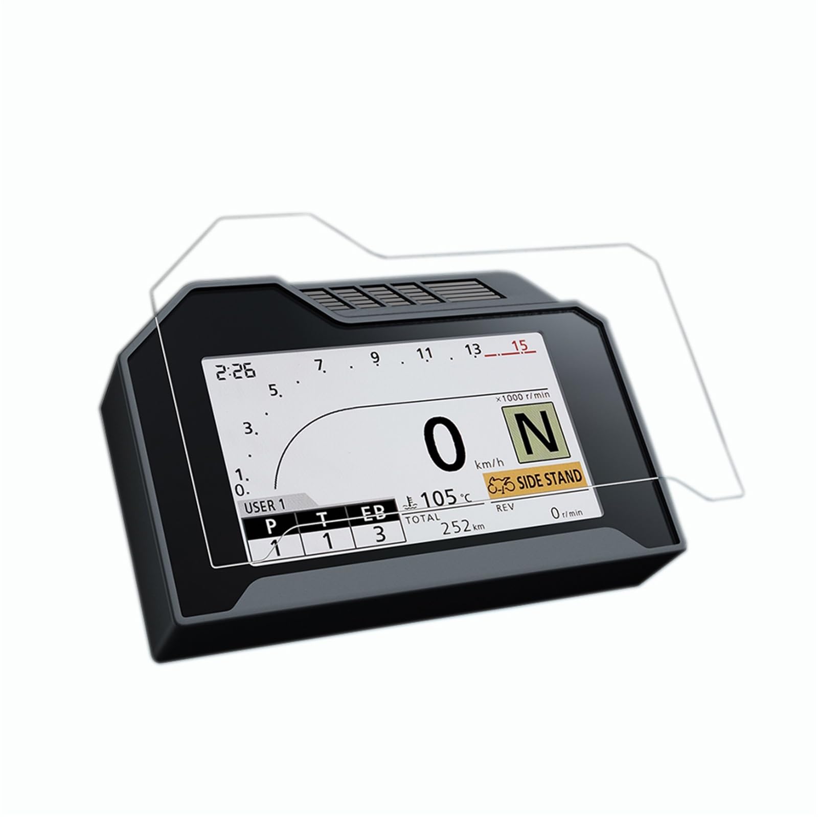 Protecteur tableau de bord CBR1000RR Fireblade anti-rayures haute clarté