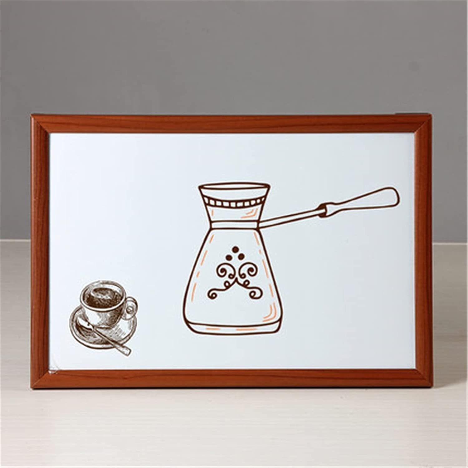 Marco de Madera Whiteboard Colgando pequeño Borre seco Tablero Oficina Oficina Hogar Playa de visualización Pizarra portátil(30x45cm)