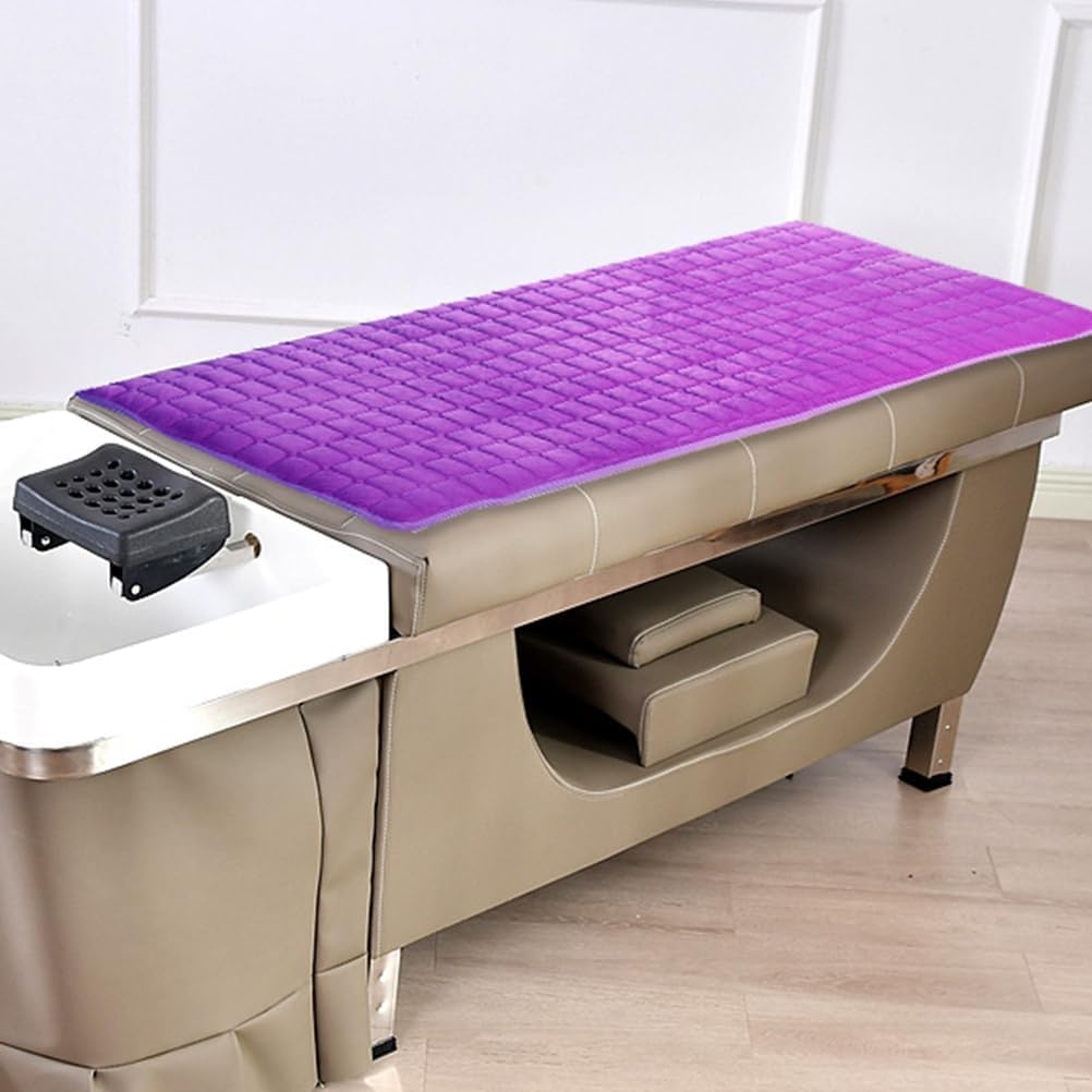 Purple,70 * 145cm, Velvet Massage Table Mattress Pad with Elastic Band Anti Slip Massage Table Sheet SPA Beauty Bed Sheet Spa Bed Cover Lash Bed Mattress Topper for SPA Beauty Salon