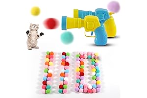Interactive Catnip Launcher Toy Boasting 110 Balls