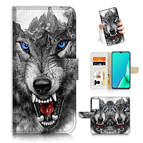 For Samsung Note 20 Ultra 5G, For Samsung Galaxy Note 20 Ultra 5G, Designed Flip Wallet Phone Case Cover, A24347 Horror Wolf 24347 #TOP26