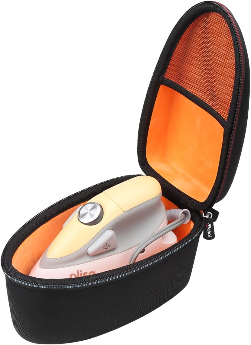 Hard EVA Travel Case Fits for Oliso M2 Pro Mini Project Iron, Travel Mini Irons Case with Mesh Pocket Fits for Solemate and Accessories